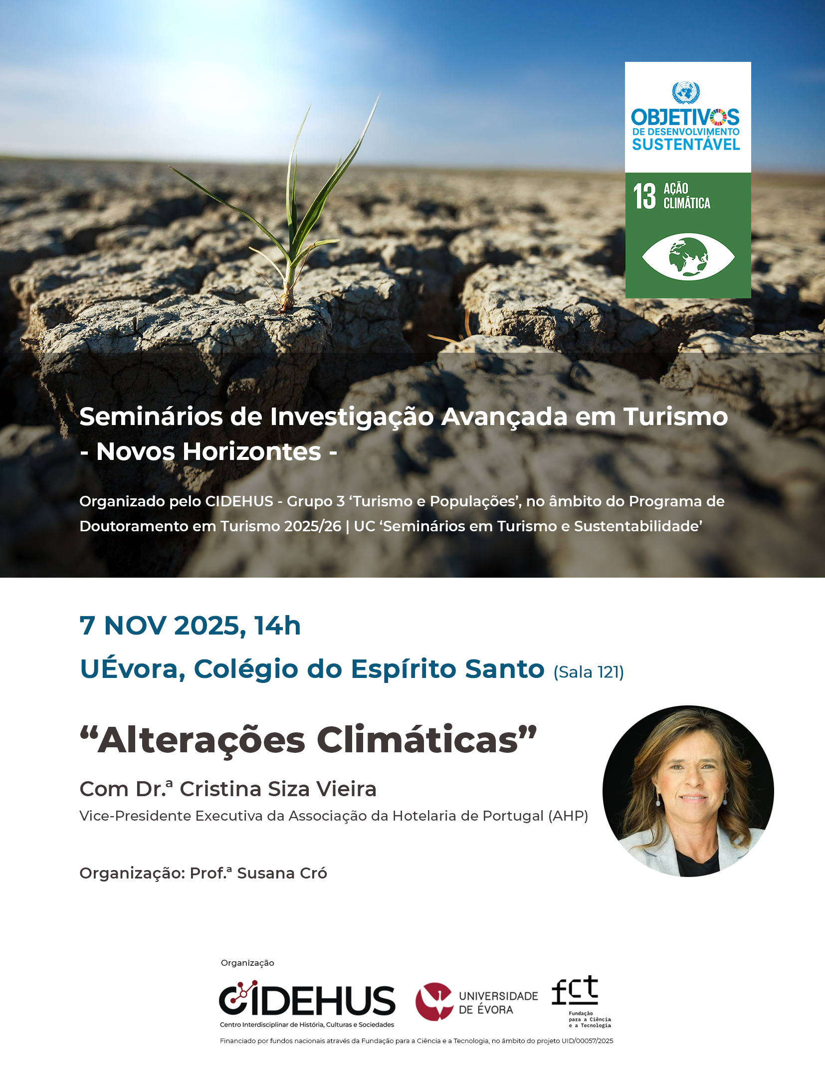 Cartaz_Seminários de Turismo_Cristina Siza Vieira